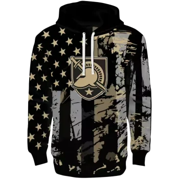 customized army black knights distressed flag gold black hoodie best selling