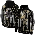 customized army black knights distressed flag gold black hoodie best selling