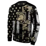 customized army black knights distressed flag gold black hoodie best selling