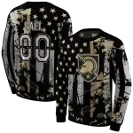 customized army black knights distressed flag gold black hoodie best selling