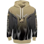 customized army black knights flame design gold hoodie best selling