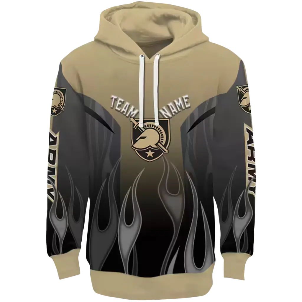 customized army black knights flame design gold hoodie best selling customized army black knights flame design gold hoodie best selling