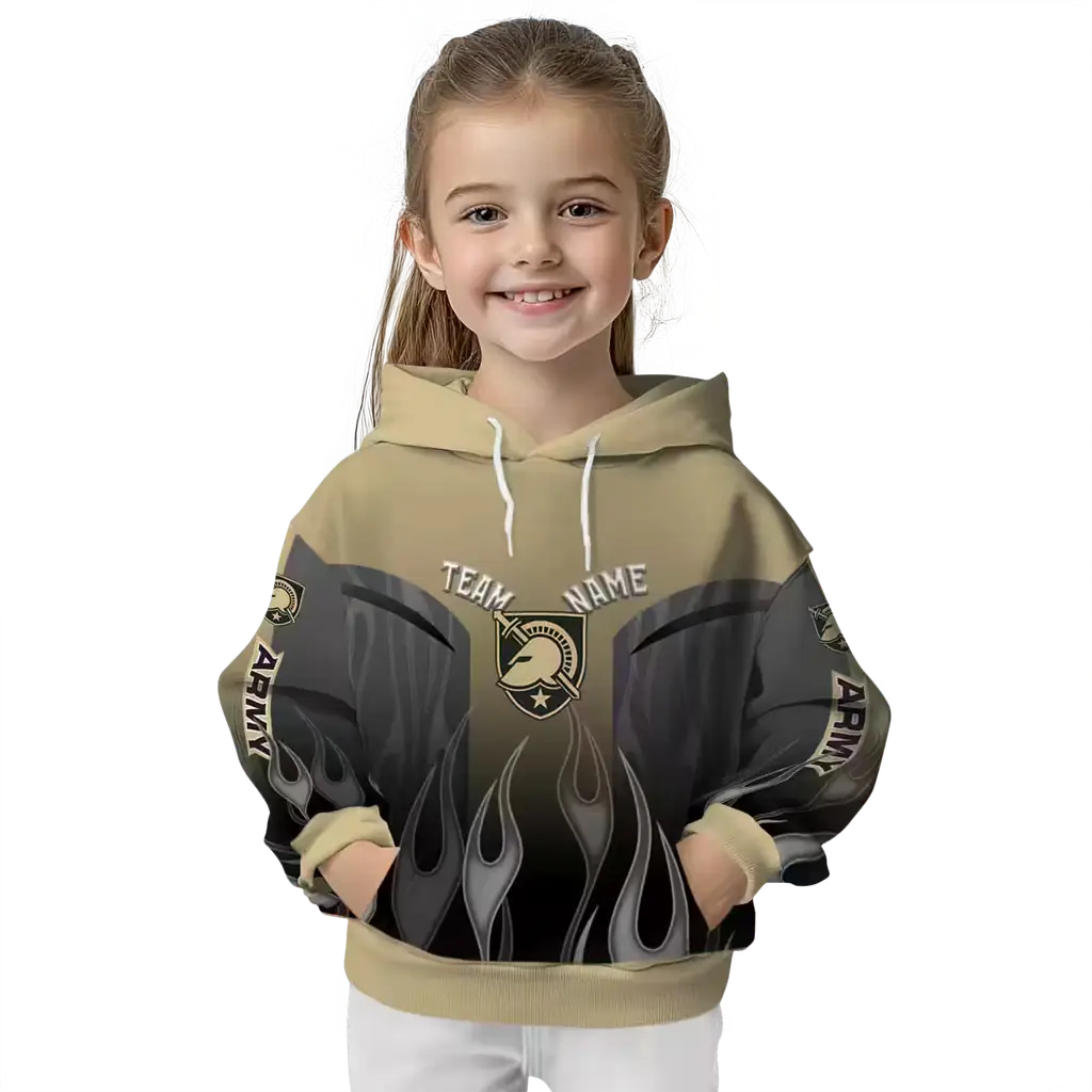 customized army black knights flame design gold hoodie top rated customized army black knights flame design gold hoodie top rated