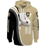 customized army black knights peeking snoopy gold hoodie best selling