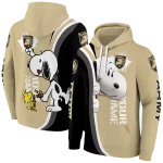 customized army black knights peeking snoopy gold hoodie best selling