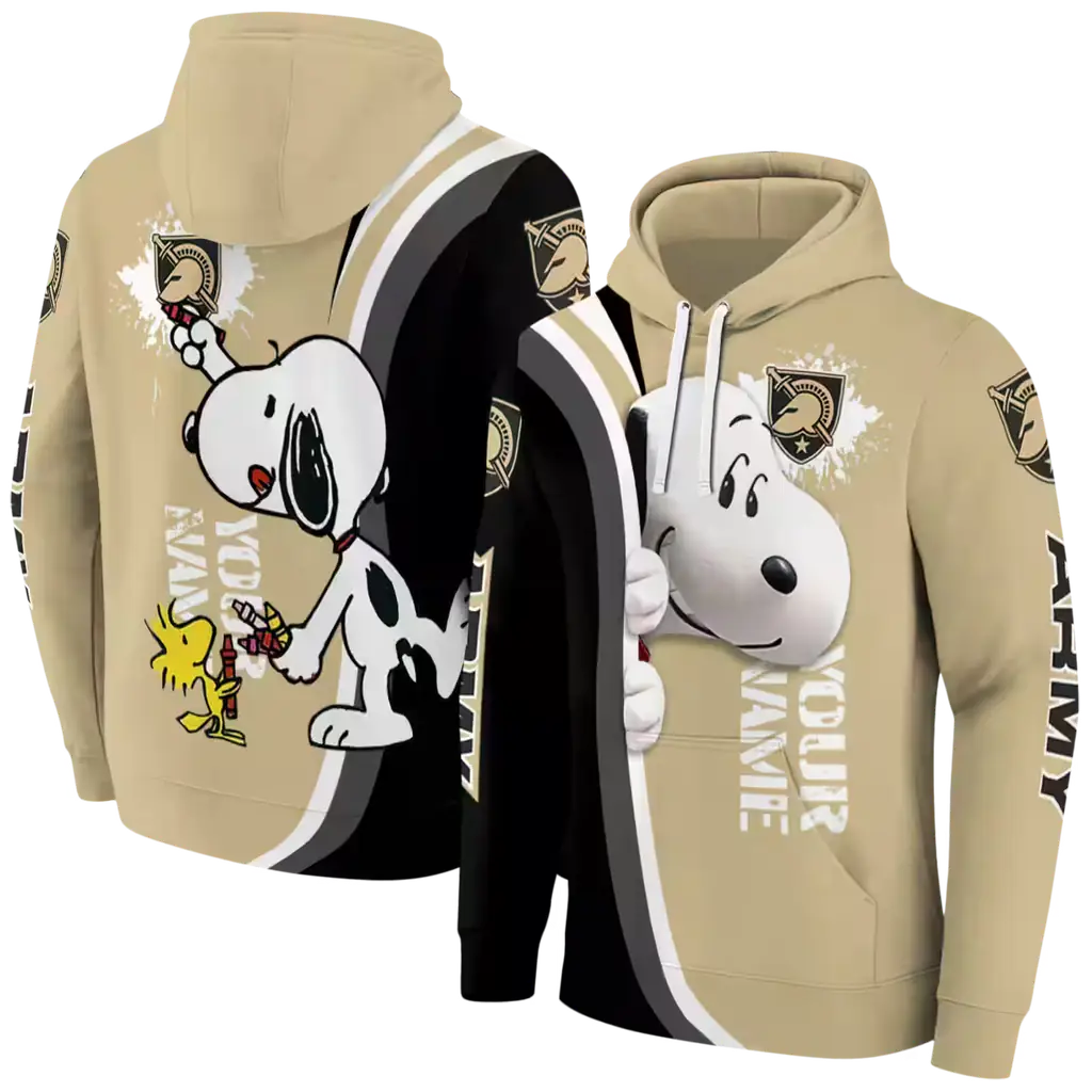 customized army black knights peeking snoopy gold hoodie fashion forward customized army black knights peeking snoopy gold hoodie fashion forward