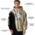 customized army black knights peeking snoopy gold hoodie best selling