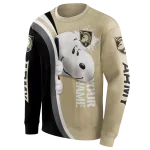 customized army black knights peeking snoopy gold hoodie best selling