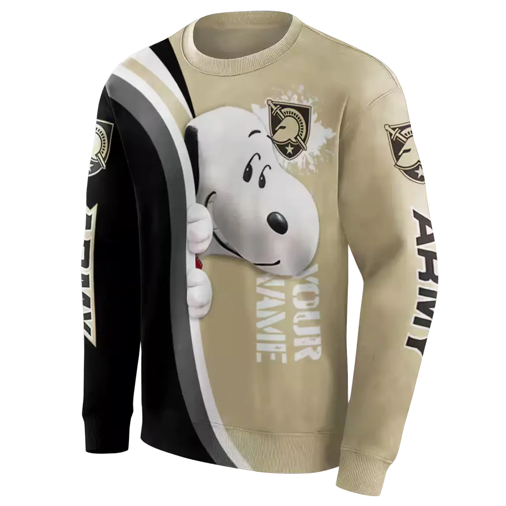 customized army black knights peeking snoopy gold hoodie new arrival customized army black knights peeking snoopy gold hoodie new arrival