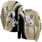 customized army black knights peeking snoopy gold hoodie best selling