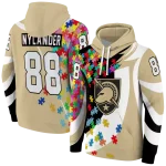 customized army black knights puzzle pieces gold hoodie best selling