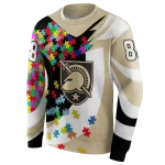 customized army black knights puzzle pieces gold hoodie best selling