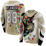 customized army black knights puzzle pieces gold hoodie best selling