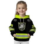 customized army black knights safety motif black neon green hoodie best selling