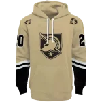 customized army black knights striped sleeves gold hoodie best selling