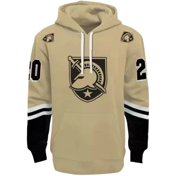customized army black knights striped sleeves gold hoodie best selling