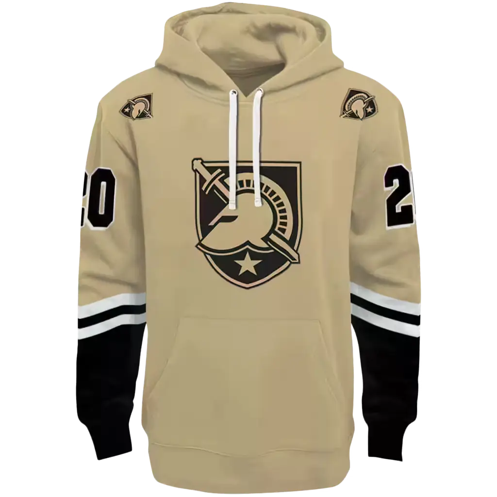 customized army black knights striped sleeves gold hoodie best selling customized army black knights striped sleeves gold hoodie best selling