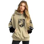 customized army black knights striped sleeves gold hoodie best selling