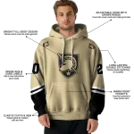 customized army black knights striped sleeves gold hoodie best selling