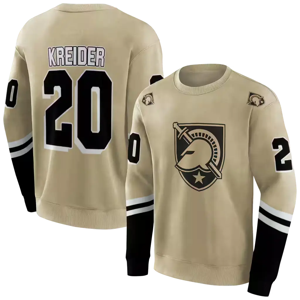 customized army black knights striped sleeves gold hoodie premium grade customized army black knights striped sleeves gold hoodie premium grade