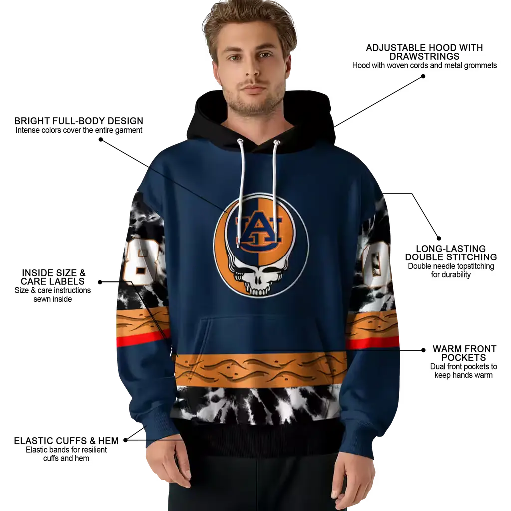 customized auburn tigers grateful vibes navy blue hoodie latest model customized auburn tigers grateful vibes navy blue hoodie latest model
