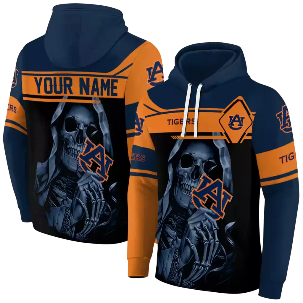 customized auburn tigers grim reaper navy blue black hoodie fashion forward customized auburn tigers grim reaper navy blue black hoodie fashion forward