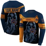 customized auburn tigers grim reaper navy blue black hoodie best selling