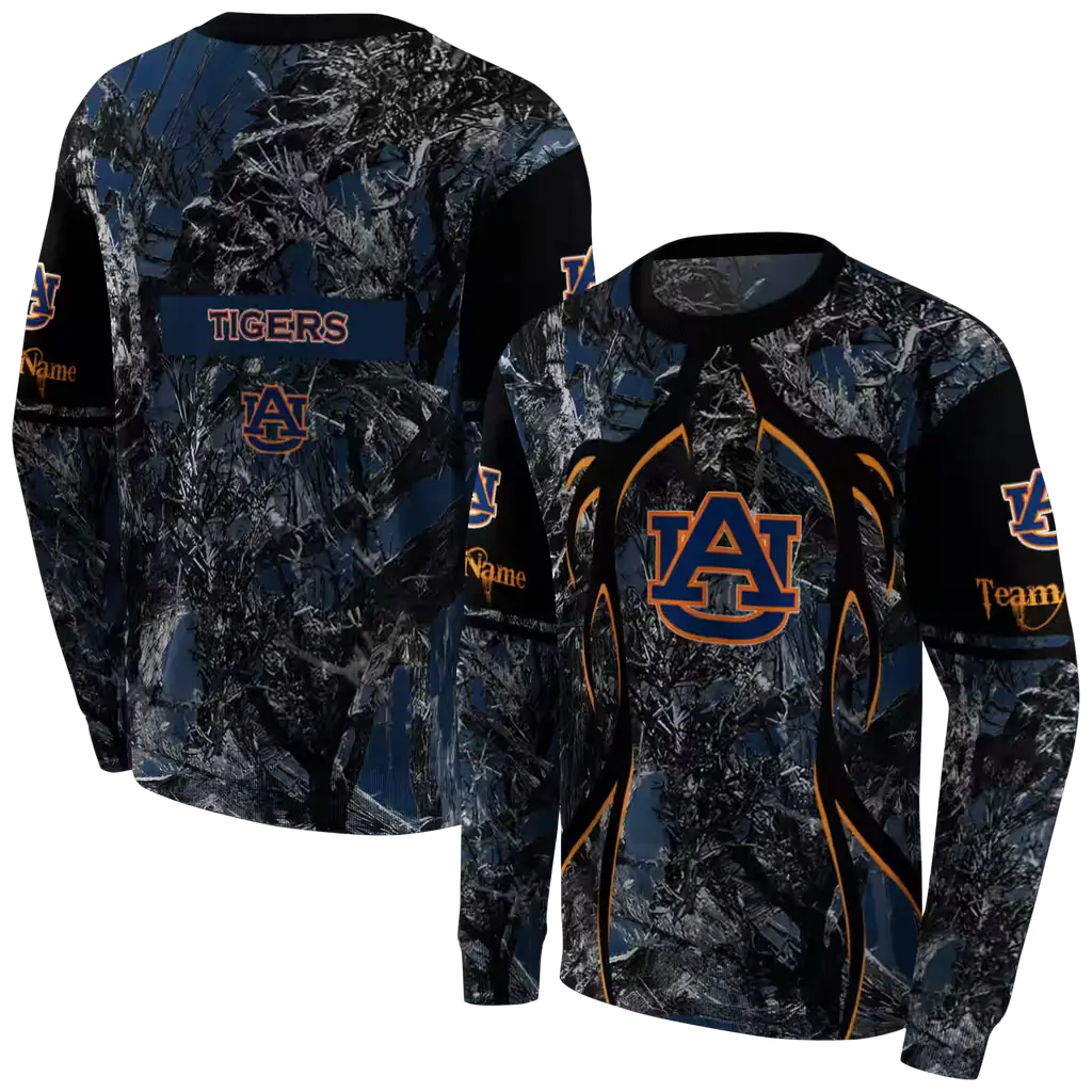 customized auburn tigers hunting theme navy blue black hoodie premium grade customized auburn tigers hunting theme navy blue black hoodie premium grade