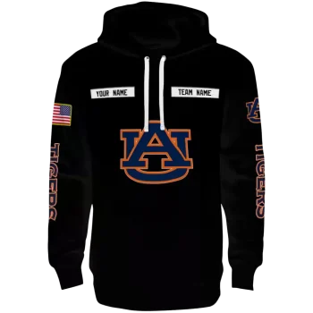 customized auburn tigers punisher skull black hoodie best selling