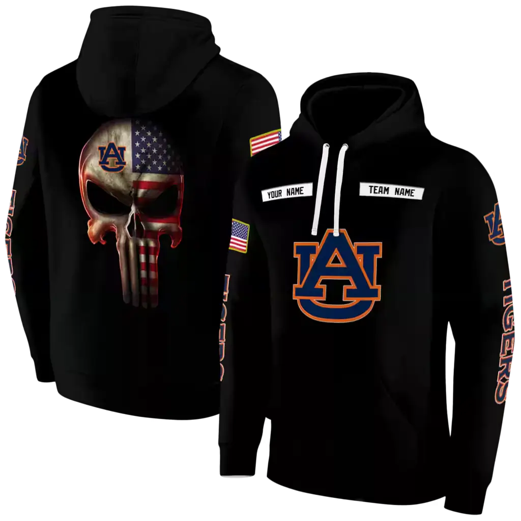 customized auburn tigers punisher skull black hoodie fashion forward customized auburn tigers punisher skull black hoodie fashion forward