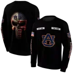 customized auburn tigers punisher skull black hoodie best selling