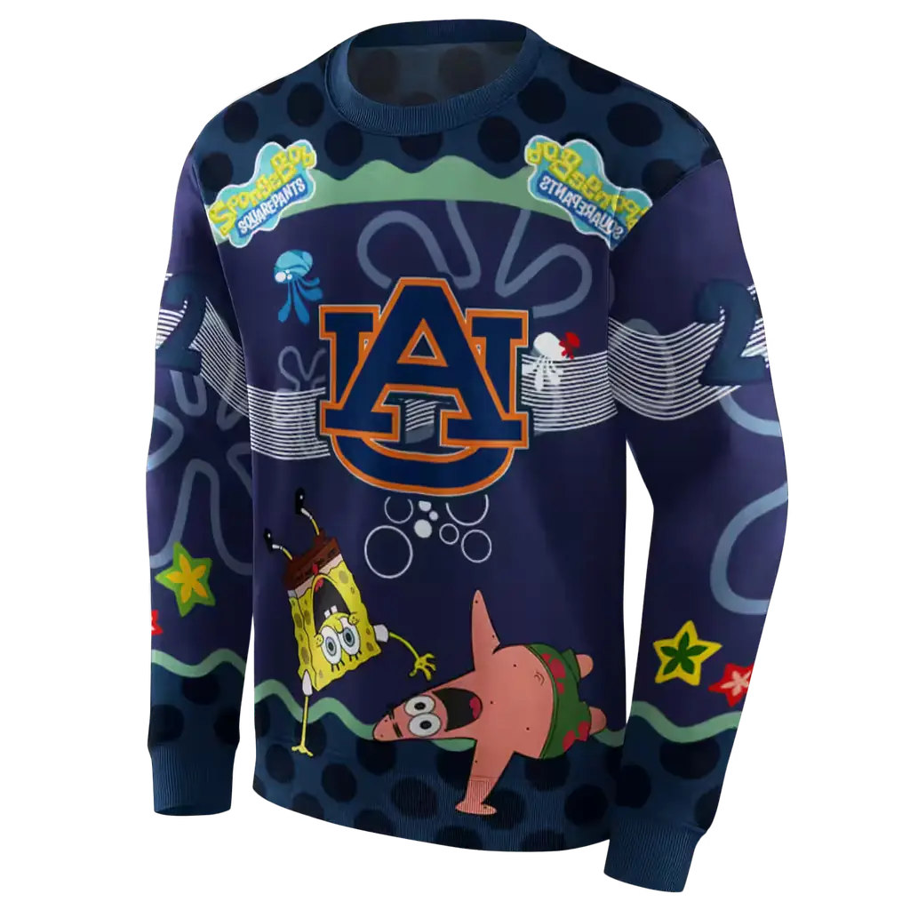 customized auburn tigers spongebob patrick star navy blue navy hoodie new arrival customized auburn tigers spongebob patrick star navy blue navy hoodie new arrival