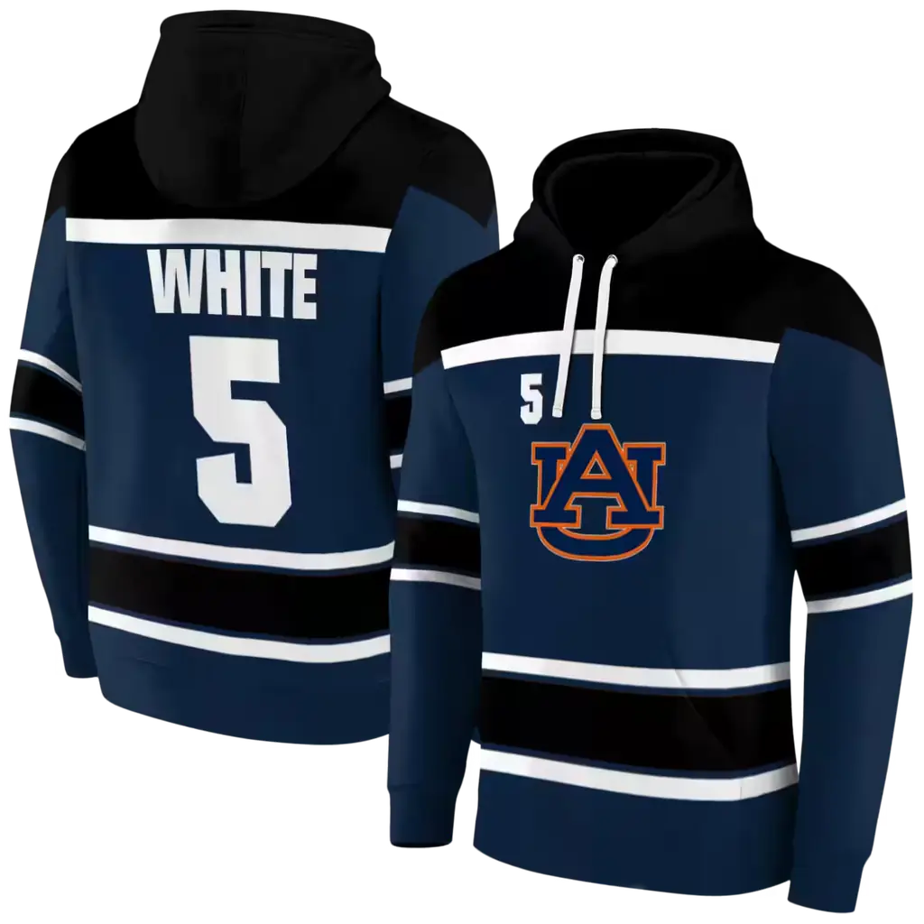 customized auburn tigers striped pattern navy blue hoodie fashion forward customized auburn tigers striped pattern navy blue hoodie fashion forward