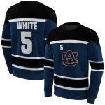 customized auburn tigers striped pattern navy blue hoodie best selling