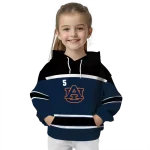 customized auburn tigers striped pattern navy blue hoodie best selling
