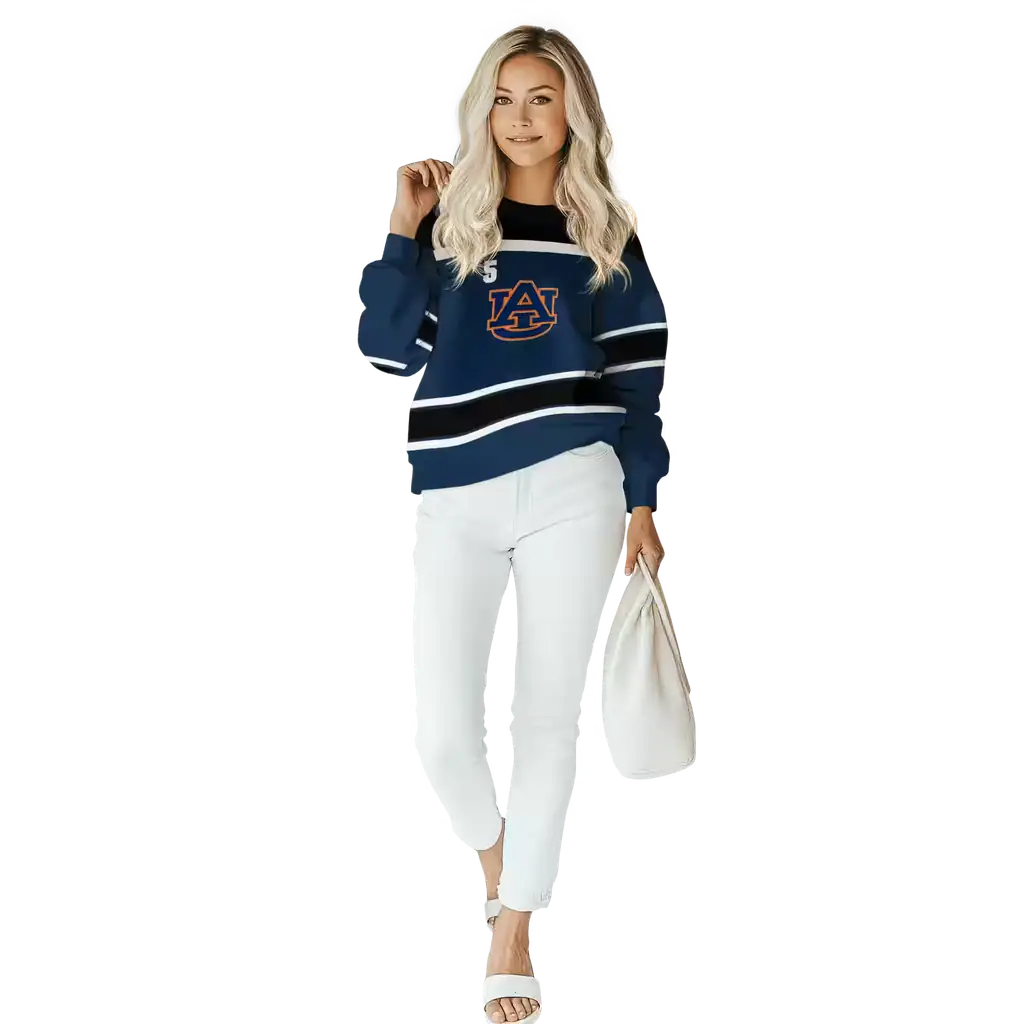 customized auburn tigers striped pattern navy blue hoodie trendy customized auburn tigers striped pattern navy blue hoodie trendy