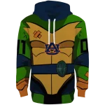 customized auburn tigers superhero armor navy blue green hoodie best selling