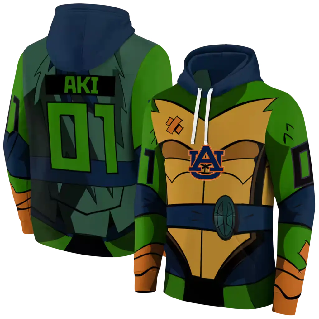 customized auburn tigers superhero armor navy blue green hoodie fashion forward customized auburn tigers superhero armor navy blue green hoodie fashion forward