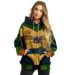 customized auburn tigers superhero armor navy blue green hoodie best selling