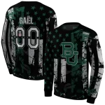customized baylor bears distressed flag green black hoodie best selling