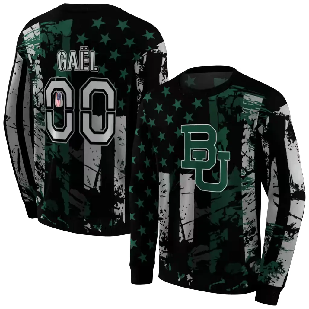 customized baylor bears distressed flag green black hoodie premium grade customized baylor bears distressed flag green black hoodie premium grade