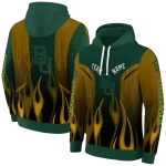 customized baylor bears flame design green hoodie best selling
