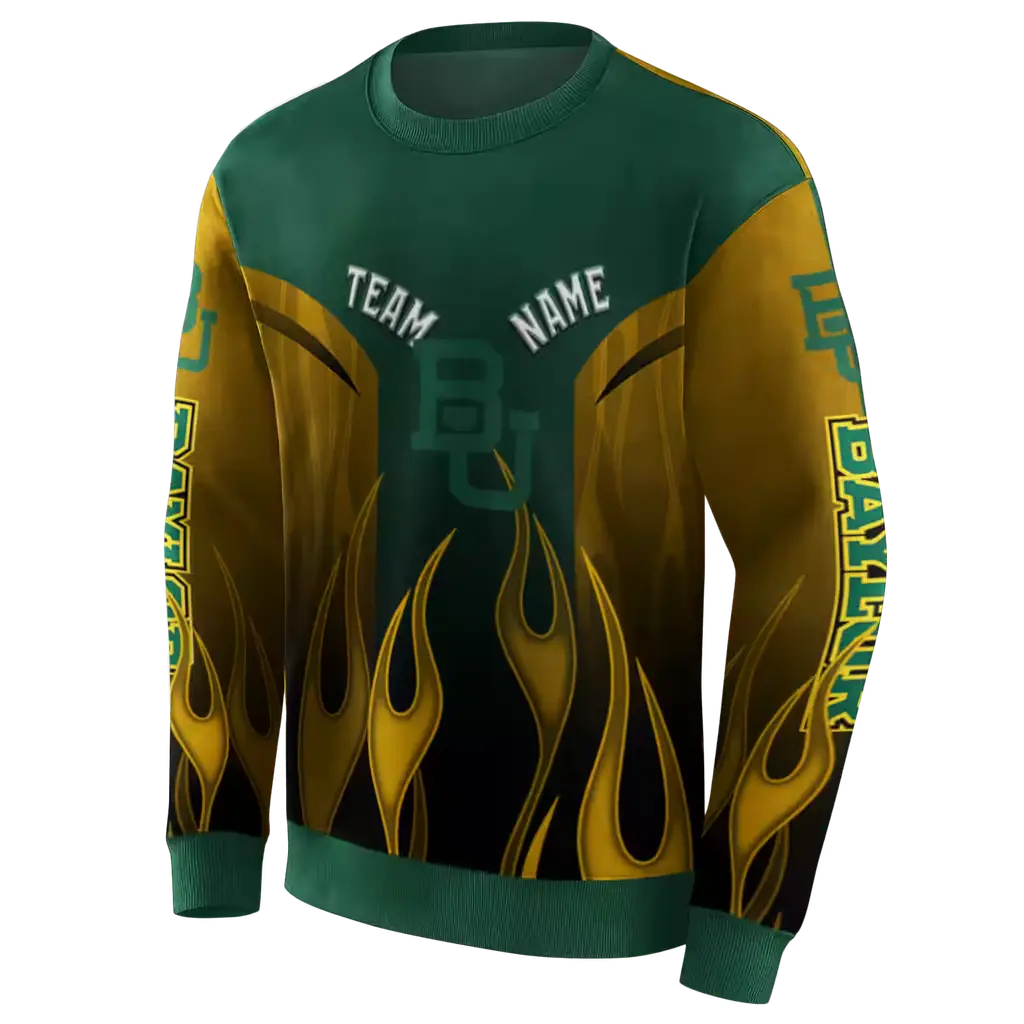 customized baylor bears flame design green hoodie new arrival customized baylor bears flame design green hoodie new arrival