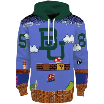 customized baylor bears mario blue black hoodie best selling