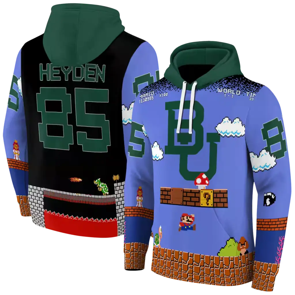 customized baylor bears mario blue black hoodie fashion forward customized baylor bears mario blue black hoodie fashion forward
