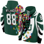 customized baylor bears puzzle pieces green hoodie best selling