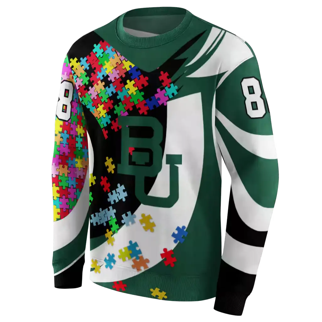 customized baylor bears puzzle pieces green hoodie new arrival customized baylor bears puzzle pieces green hoodie new arrival
