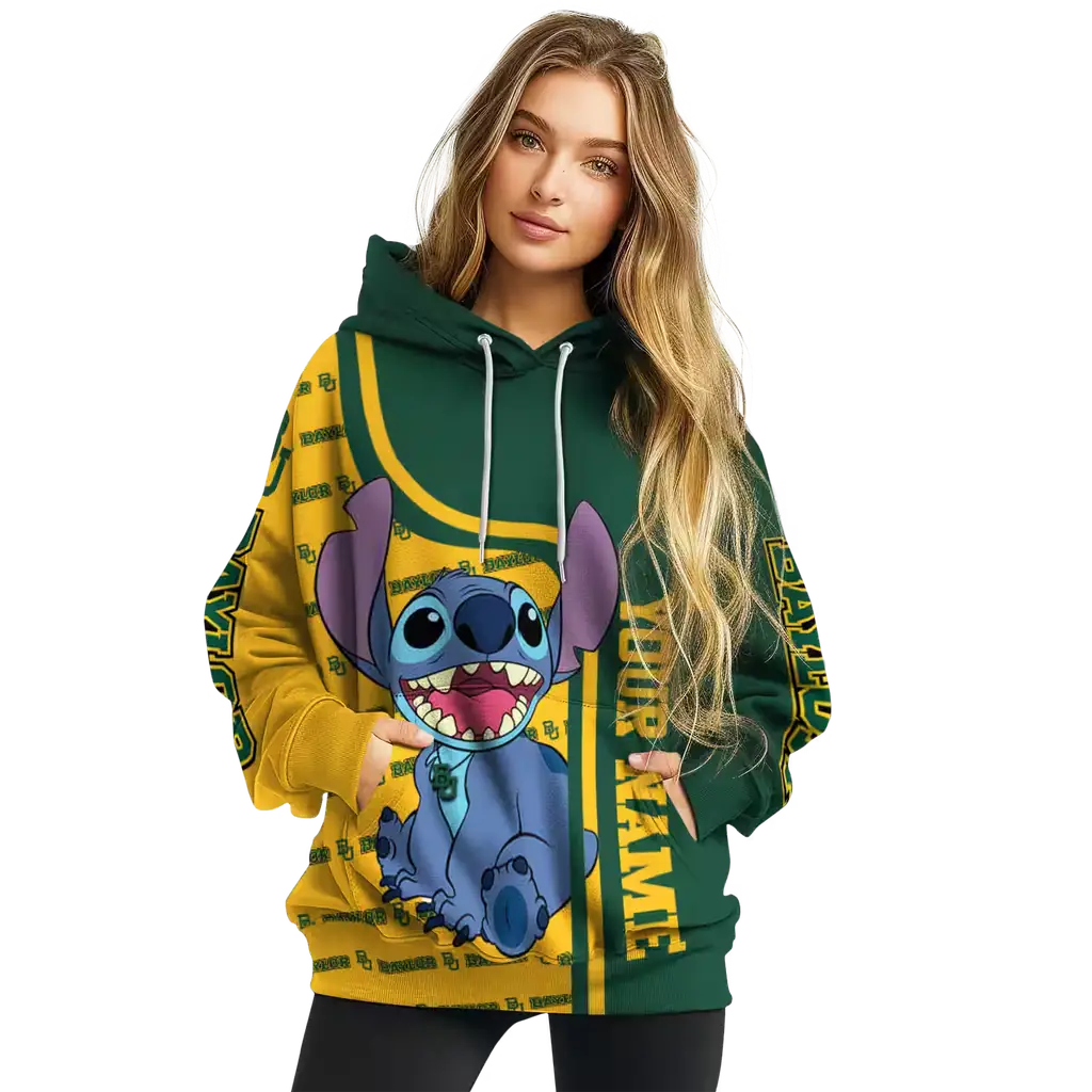 customized baylor bears stitch green hoodie high quality customized baylor bears stitch green hoodie high quality