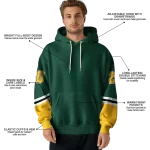 customized baylor bears striped sleeves green hoodie best selling