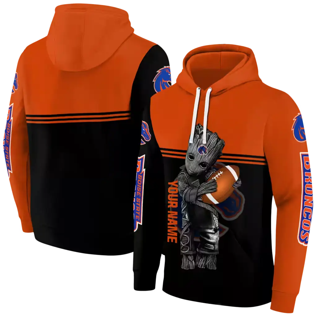 customized boise state broncos baby groot orange black hoodie fashion forward customized boise state broncos baby groot orange black hoodie fashion forward